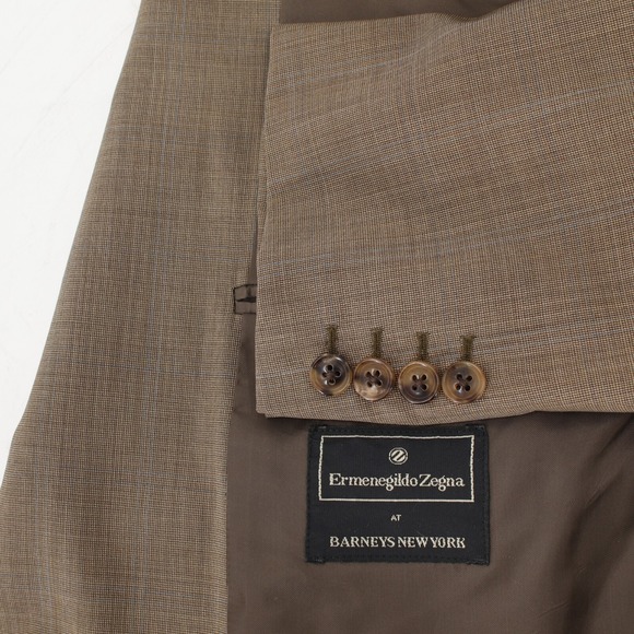 Ermenegildo Zegna Sport Coat Mens 44R plaid Wool High Performance Three Button